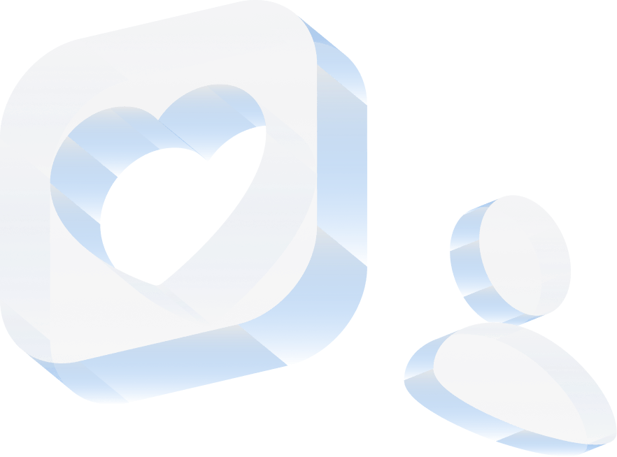 A heart and a person icon, representing followers who don't follow back